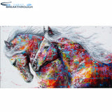 HUACAN Diamond Painting Horse Kits Handmade Needlework DIY Diamond Embroidery Animal Mosaic Rhinestone Picture