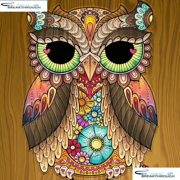 HOMFUN Full Square/Round Drill 5D DIY Diamond Painting "Cartoon owl" 3D Diamond Embroidery Cross Stitch Home Decor A18837