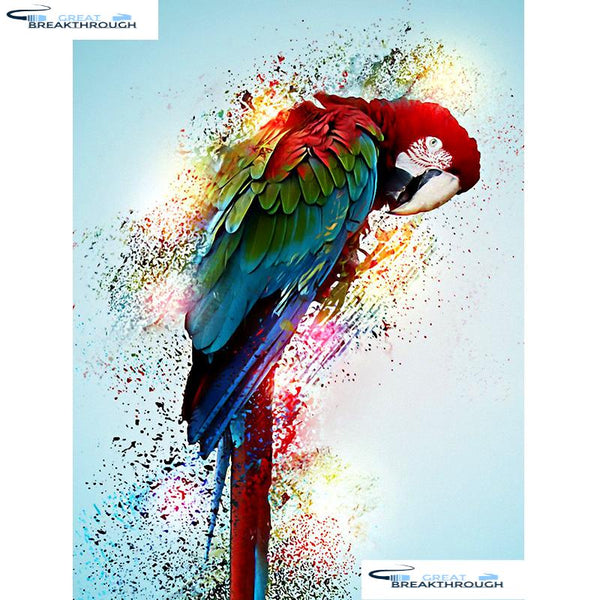 HOMFUN Full Square/Round Drill 5D DIY Diamond Painting "Colorful parrot" Embroidery Cross Stitch 5D Home Decor Gift A14118
