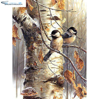 HOMFUN Full Square/Round Drill 5D DIY Diamond Painting "birds on the tree" 3D Embroidery Cross Stitch 5D Decor Gift A00405