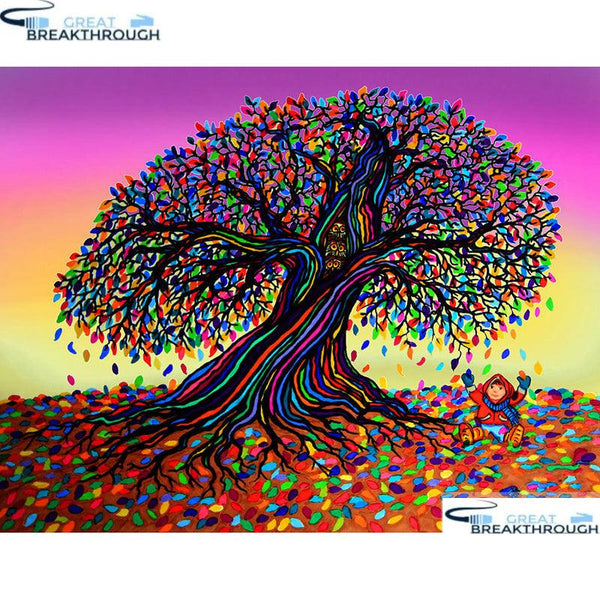 HOMFUN Full Square/Round Drill 5D DIY Diamond Painting "Abstract tree" Embroidery Cross Stitch 5D Home Decor Gift A07480