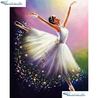HOMFUN Full Square/Round Drill 5D DIY Diamond Painting "Ballet girl" Embroidery Cross Stitch 5D Home Decor Gift A07700