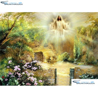 HOMFUN Full Square/Round Drill 5D DIY Diamond Painting "Religious Jesus" 3D Embroidery Cross Stitch 5D Home Decor gift A17257