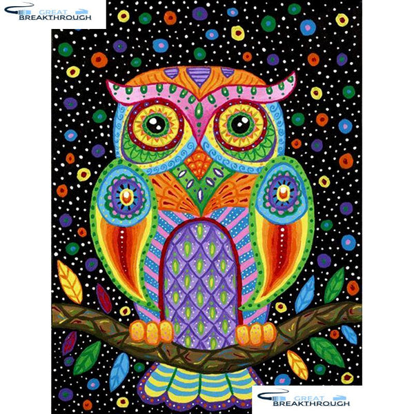 HOMFUN Full Square/Round Drill 5D DIY Diamond Painting "Colorful owl" Embroidery Cross Stitch 5D Home Decor Gift A07462