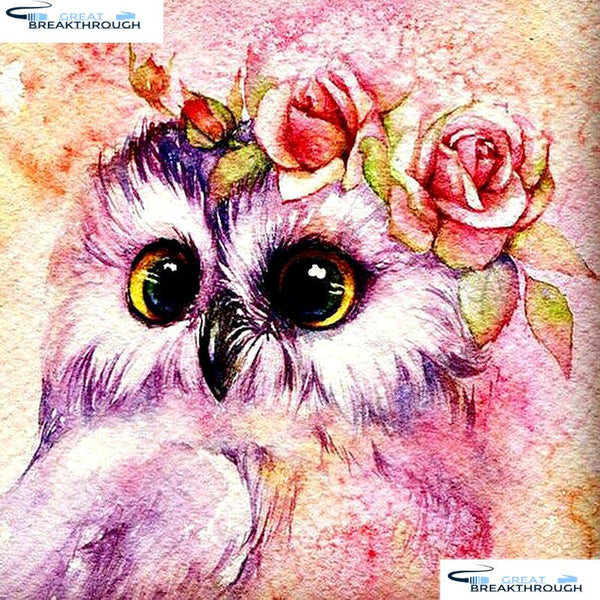 HOMFUN Full Square/Round Drill 5D DIY Diamond Painting "Painted flower owl" 3D Embroidery Cross Stitch 5D Decor Gift A16827