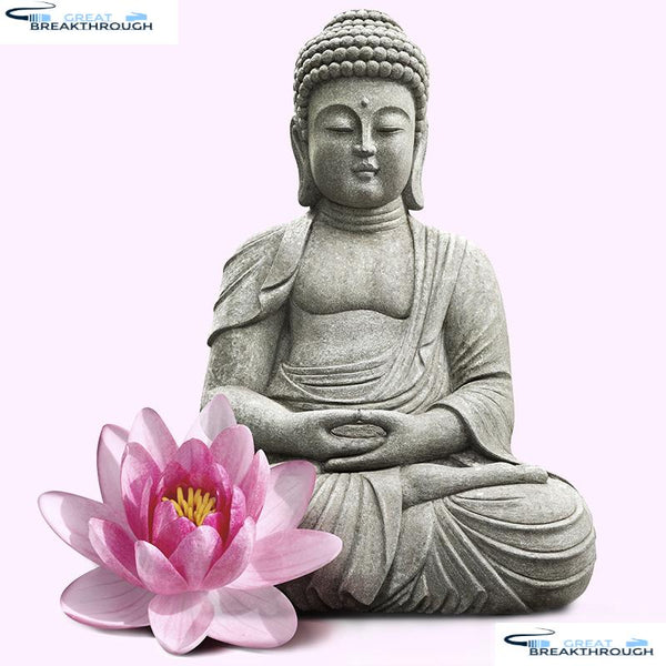 HOMFUN Full Square/Round Drill 5D DIY Diamond Painting "Religious Buddha" 3D Embroidery Cross Stitch 5D Home Decor A13463