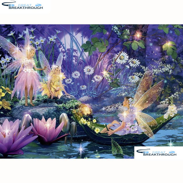 HOMFUN Full Square/Round Drill 5D DIY Diamond Painting "Butterfly fairy" Embroidery Cross Stitch 5D Home Decor Gift A18137