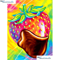 HOMFUN Full Square/Round Drill 5D DIY Diamond Painting "Strawberry" Embroidery Cross Stitch 5D Home Decor Gift A14733