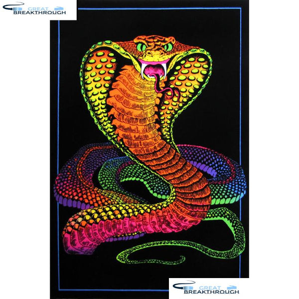 HOMFUN Full Square/Round Drill 5D DIY Diamond Painting "Colored snake" 3D Diamond Embroidery Cross Stitch Home Decor A21357