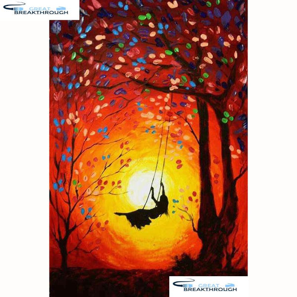 HOMFUN Full Square/Round Drill 5D DIY Diamond Painting "Sunset scenery" Embroidery Cross Stitch 5D Home Decor Gift A18239