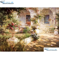 HOMFUN Full Square/Round Drill 5D DIY Diamond Painting "Flower landscape" Embroidery Cross Stitch 5D Home Decor Gift A17873