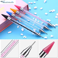 HOMFUN DIY Diamond Painting Pen Tool Accessories Rhinestones Pictures Double Head Diamond Embroidery Point Drill Pen Gift
