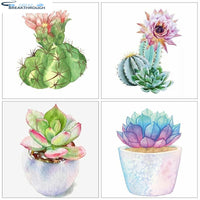 HOMFUN Diamond painting "Succulent color landscape"Full Square/Round Drill Wall Decor Inlaid Resin Embroidery Craft Cross stitch