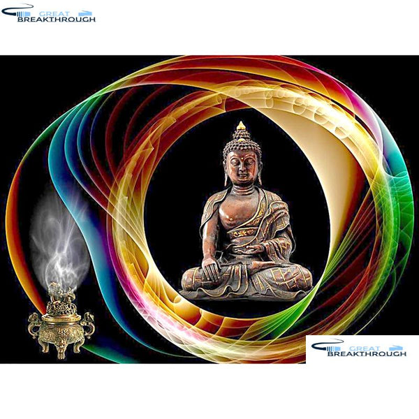 HOMFUN Diamond painting "Religious Buddha" Full Square/Round Drill Wall Decor Inlaid Resin Embroidery Craft Cross stitch A27561