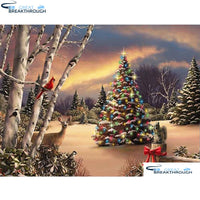 HOMFUN Full Square/Round Drill 5D DIY Diamond Painting "Christmas tree" Embroidery Cross Stitch 5D Home Decor Gift A16491