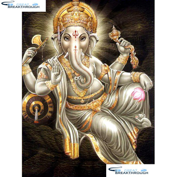 HOMFUN Full Square/Round Drill 5D DIY Diamond Painting "Religious elephant" 3D Embroidery Cross Stitch 5D Home Decor A13290
