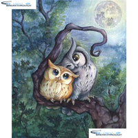 HOMFUN Full Square/Round Drill 5D DIY Diamond Painting "Cartoon owl" 3D Embroidery Cross Stitch 5D Home Decor A17614