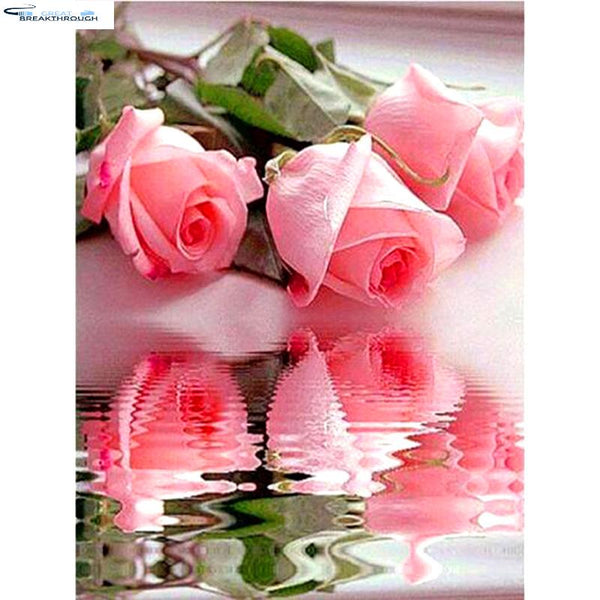 Full Square/Round Drill 5D DIY Diamond Painting "Pink roses" 3D Embroidery Cross Stitch 5D Rhinestone Home Decor Gift