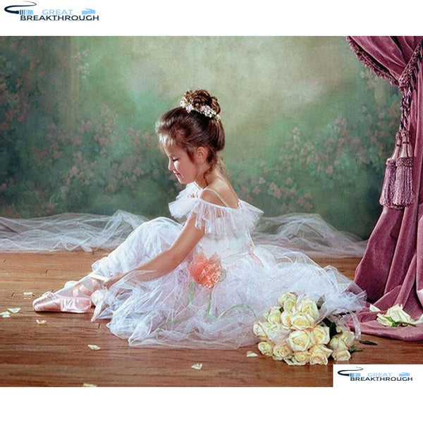 HOMFUN Full Square/Round Drill 5D DIY Diamond Painting "Ballet girl flower" Embroidery Cross Stitch 3D Home Decor Gift A00750