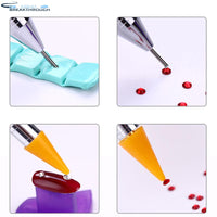 HOMFUN DIY Diamond Painting Pen Tool Accessories Rhinestones Pictures Double Head Diamond Embroidery Point Drill Pen Gift
