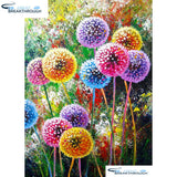 HOMFUN Full Square/Round Drill 5D DIY Diamond Painting "Colored dandelion" Embroidery Cross Stitch 5D Home Decor Gift A13999