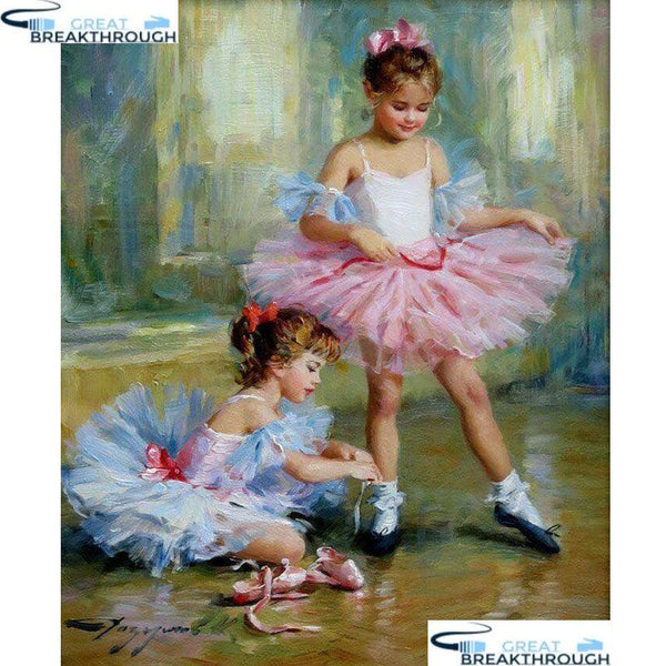 HOMFUN Full Square/Round Drill 5D DIY Diamond Painting "Ballet dance girl" Embroidery Cross Stitch 3D Home Decor Gift A16861