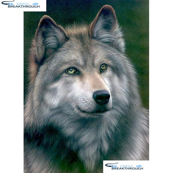 HOMFUN Full Square/Round Drill 5D DIY Diamond Painting "Animal wolf" Embroidery Cross Stitch 5D Home Decor Gift A17466