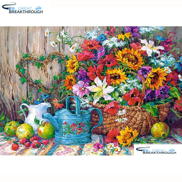 HOMFUN Full Square/Round Drill 5D DIY Diamond Painting "Flower landscape" Embroidery Cross Stitch 5D Home Decor Gift A18139