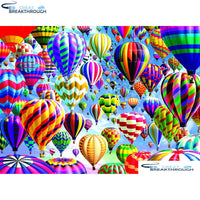 HOMFUN Full Square/Round Drill 5D DIY Diamond Painting "Colorful hot air balloon" 3D Embroidery Cross Stitch 5D Decor A00895