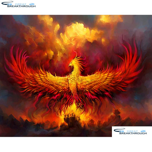 HOMFUN Full Square/Round Drill 5D DIY Diamond Painting "flaming Phenix" Embroidery Cross Stitch 5D Home Decor Gift A15306