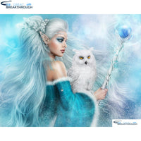 HOMFUN Full Square/Round Drill 5D DIY Diamond Painting "Fairies and owls" 3D Embroidery Cross Stitch 5D Decor Gift A00566
