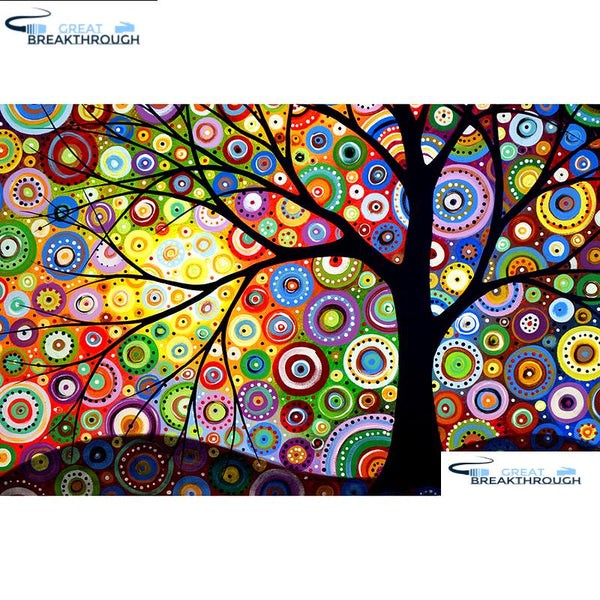 HOMFUN Full Square/Round Drill 5D DIY Diamond Painting "Abstract tree" Embroidery Cross Stitch 5D Home Decor Gift A08175