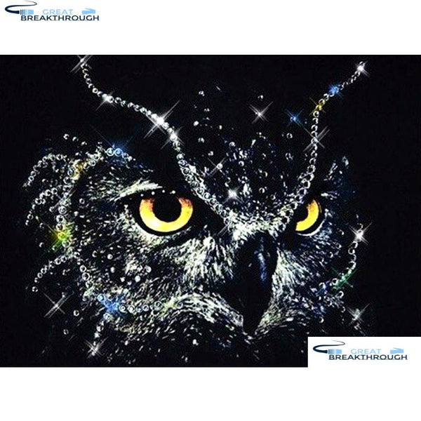 HOMFUN Paint With Diamond Embroidery "Animal owl" Diamond Painting Full Square Round Picture Of Rhinestone Decor A27286