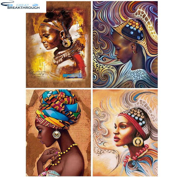 HOMFUN 5d Diamond Painting Full Square/Round "Character african woman" Picture Of Rhinestone DIY Diamond Embroidery Home Decor