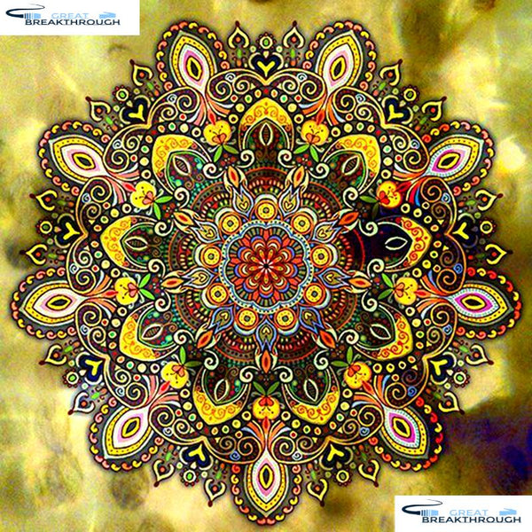 HOMFUN Full Square/Round Drill 5D DIY Diamond Painting "Religious Mandala" 3D Embroidery Cross Stitch 5D Decor Gift A13208