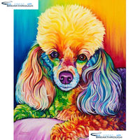 HOMFUN Full Square/Round Drill 5D DIY Diamond Painting "Color dog" Embroidery Cross Stitch 5D Home Decor Gift A16580