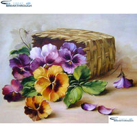 HOMFUN Full Square/Round Drill 5D DIY Diamond Painting "flowers" 3D Embroidery Cross Stitch 5D Decor Gift A00540