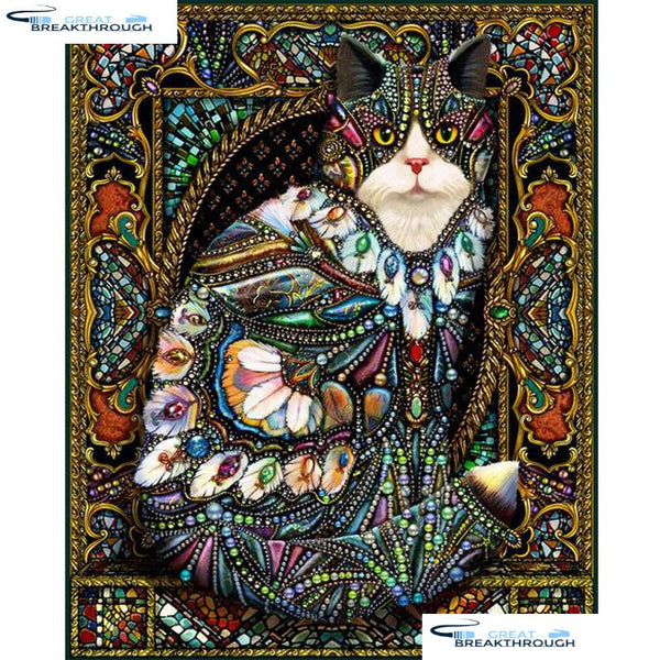 HOMFUN Full Square/Round Drill 5D DIY Diamond Painting "Cartoon cat" Embroidery Cross Stitch 5D Home Decor Gift A17067