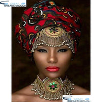 HOMFUN Full Square/Round Drill 5D DIY Diamond Painting "African beauty" 3D Diamond Embroidery Cross Stitch Home Decor A20191