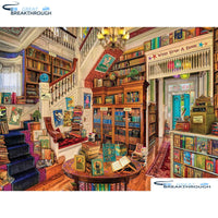 HOMFUN Full Square/Round Drill 5D DIY Diamond Painting "Readers Paradise" 3D Embroidery Cross Stitch 5D Home Decor A00783