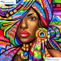 HOMFUN Full Square/Round Drill 5D DIY Diamond Painting "African woman" 3D Embroidery Cross Stitch 5D Decor Gift A13140