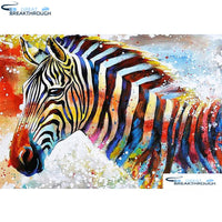 HOMFUN Full Square/Round Drill 5D DIY Diamond Painting "Color zebra" Embroidery Cross Stitch 5D Home Decor Gift A12992