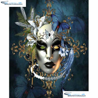 HOMFUN Full Square/Round Drill 5D DIY Diamond Painting "Butterfly mask" 3D Embroidery Cross Stitch 5D Home Decor Gift A18647