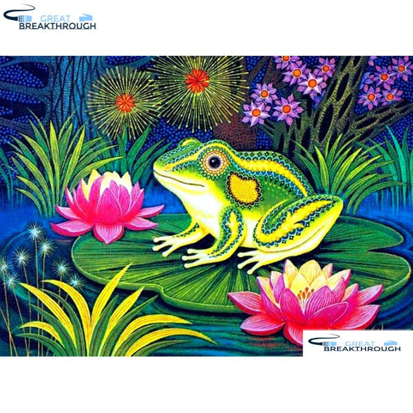 HOMFUN Diamond Painting Cross Stitch Pattern 5D Diamond Embroidery "Cartoon frog" Home Decor DIY diamond Art A14708