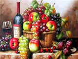 Diamond Painting Fruit And Cup " Fruit Grapes Red Wine " Full Square/Round Drill Resin Embroidery Cross Stitch - Great Breakthrough