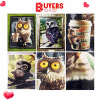 HUACAN Full Square Diamond Painting Owl 5D Diamond Embroidery Animals Picture Of Rhinestone DIY Diamond Mosaic Birds Decor Home