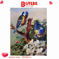 HUACAN Diamond Painting Cross Stitch Birds Diamond Embroidery Animals 5D DIY Mosaic Full Drill Decoration Home