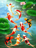 Square Round Drill 5D Diamond Painting Scenic Environmental Crafts Full Diamond Embroidery " Animal Fish Scenery " - Great Breakthrough