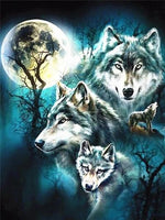 Full Square Diamond Painting Animals Wolf Diamond Embroidery Wolves Diamond Mosaic Sale Pictures With Rhinestones - Great Breakthrough