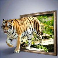 Full Drill Square Diamond Painting Animals 5D Tiger Decoration Home Diamond Embroidery Diamond Mosaic - Great Breakthrough